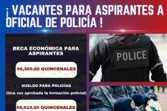 Convocan a integrarse como oficiales de policía en Nava