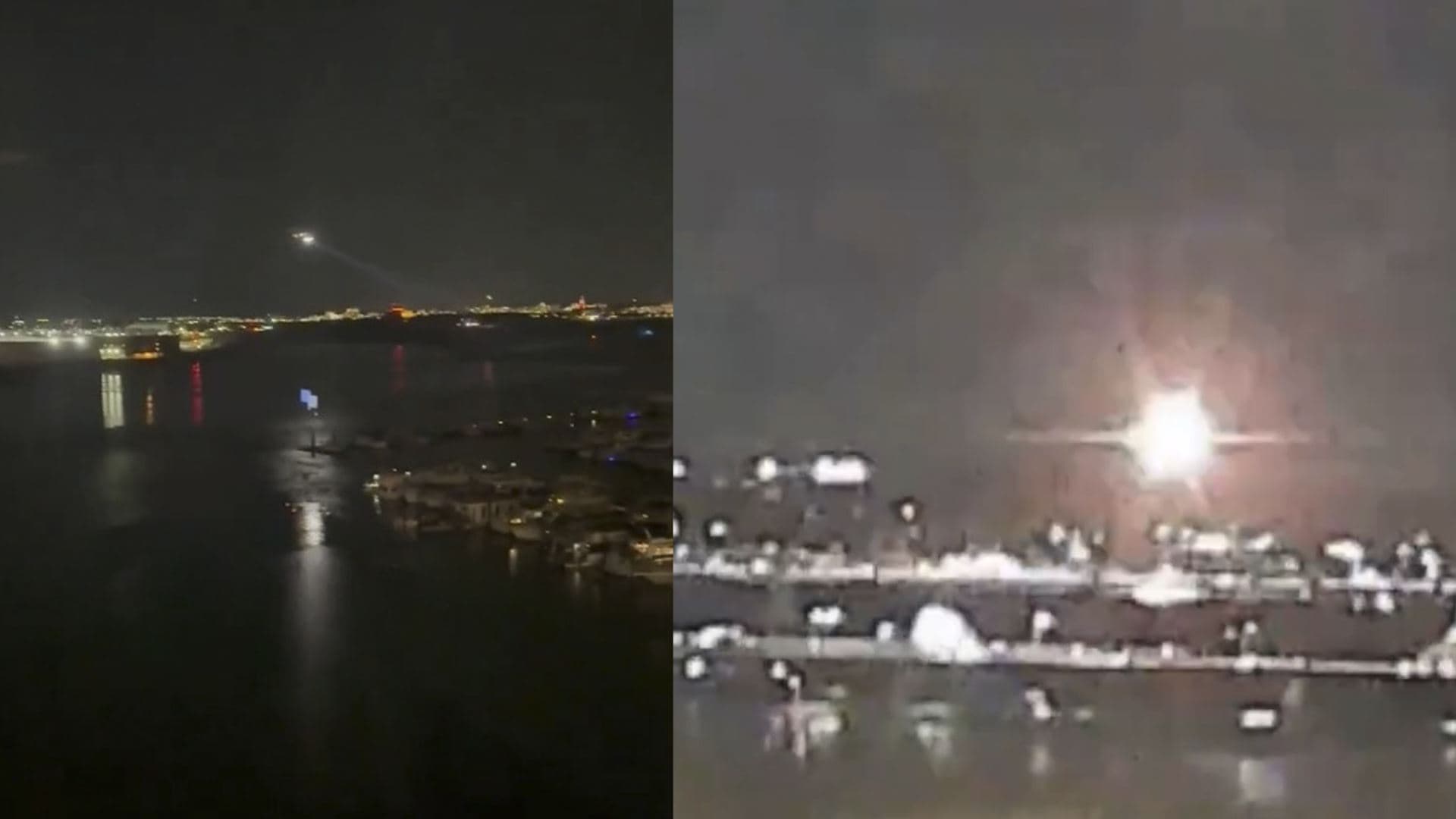 Colisión entre avión de pasajeros y helicóptero militar cerca del Aeropuerto en Washington