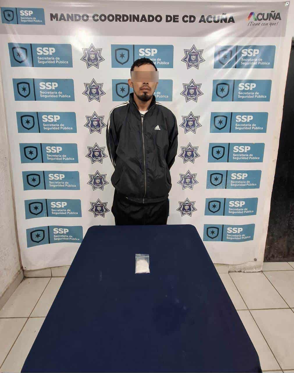 Detienen a joven con cristal en Ciudad Acuña
