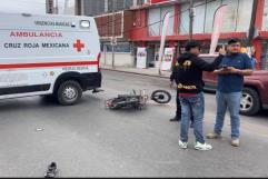 Embiste pickup a motociclista en la Burócratas