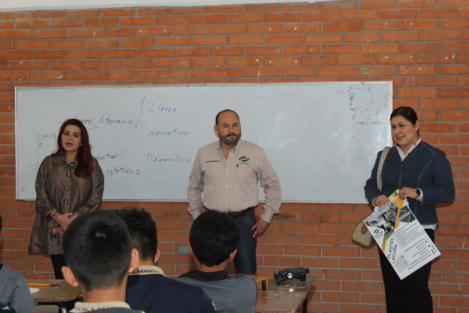 Conalep de Ciudad Acuña promueve sus programas educativos en secundaria