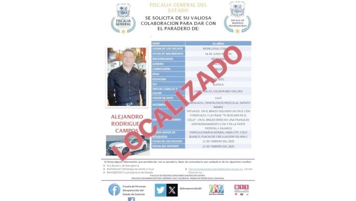 Encuentran con vida a Profesor desaparecido