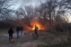 Controlan Incendio Forestal en Allende con el Apoyo de Bomberos de Morelos