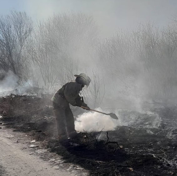 Sofocan incendio en colonia Las Granjas del municipio de Allende