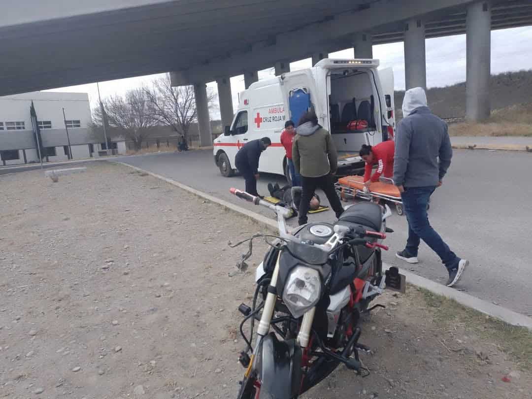 Motociclista resulta herido en accidente en Sabinas, Coahuila