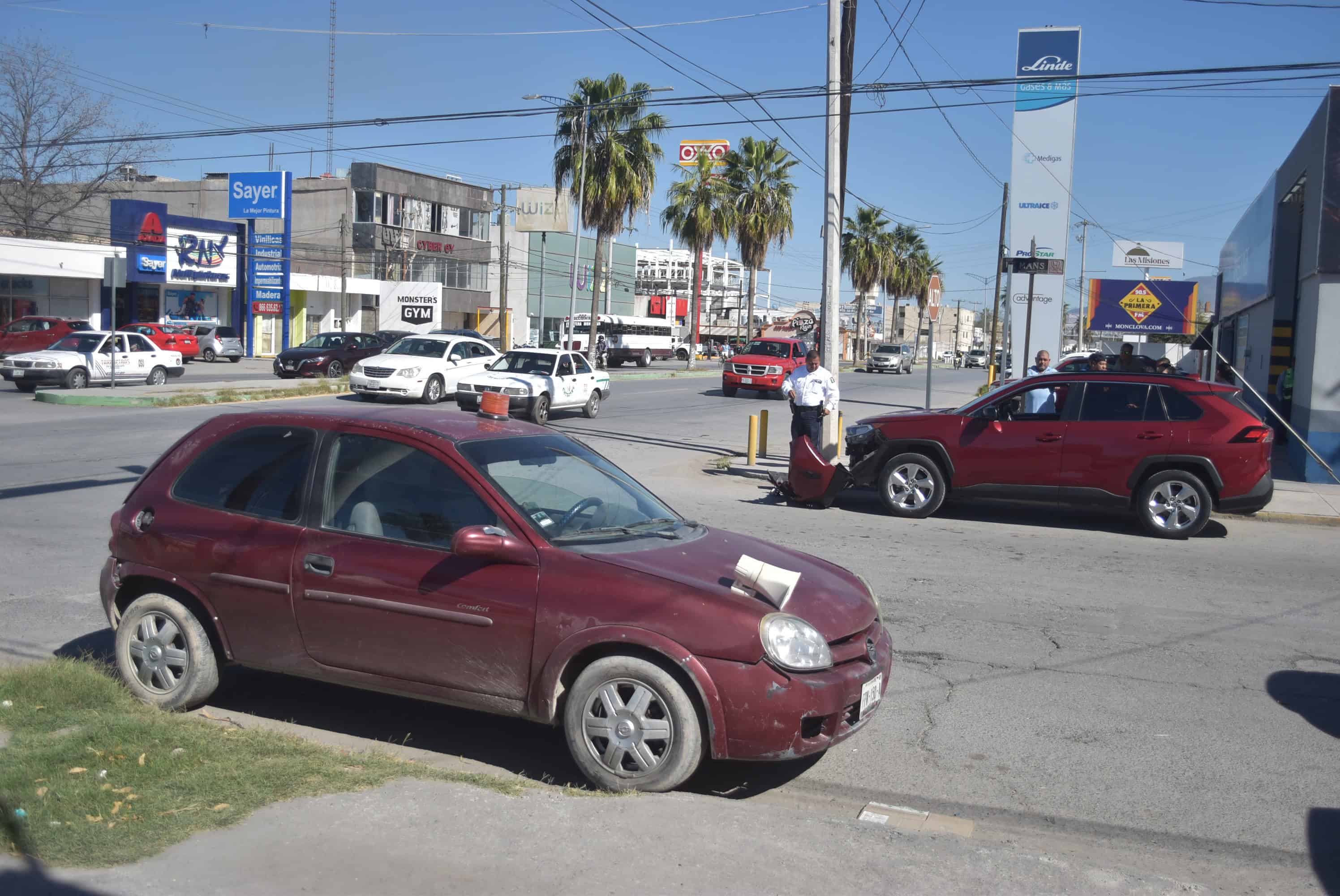 Resulta lesionado en fuerte choque