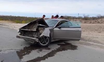 Se registra aparatoso choque sin lesionados en bulevar Los Olivos