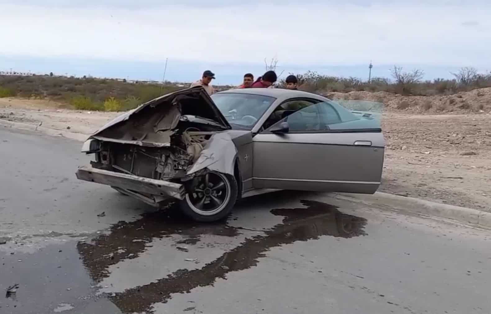 Se registra aparatoso choque sin lesionados en bulevar Los Olivos