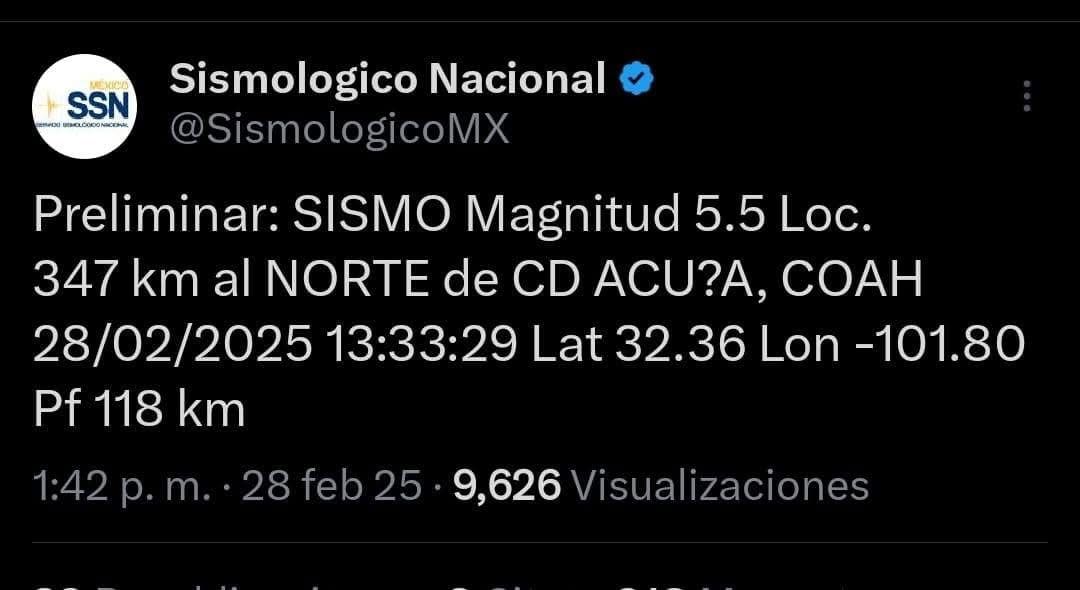 Desinformación sobre sismo genera confusión en Ciudad Acuña