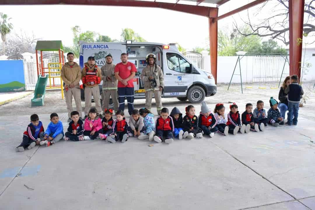 Realizan Simulacro en el Jardín de Niños Bartolomé de Medina de Nava