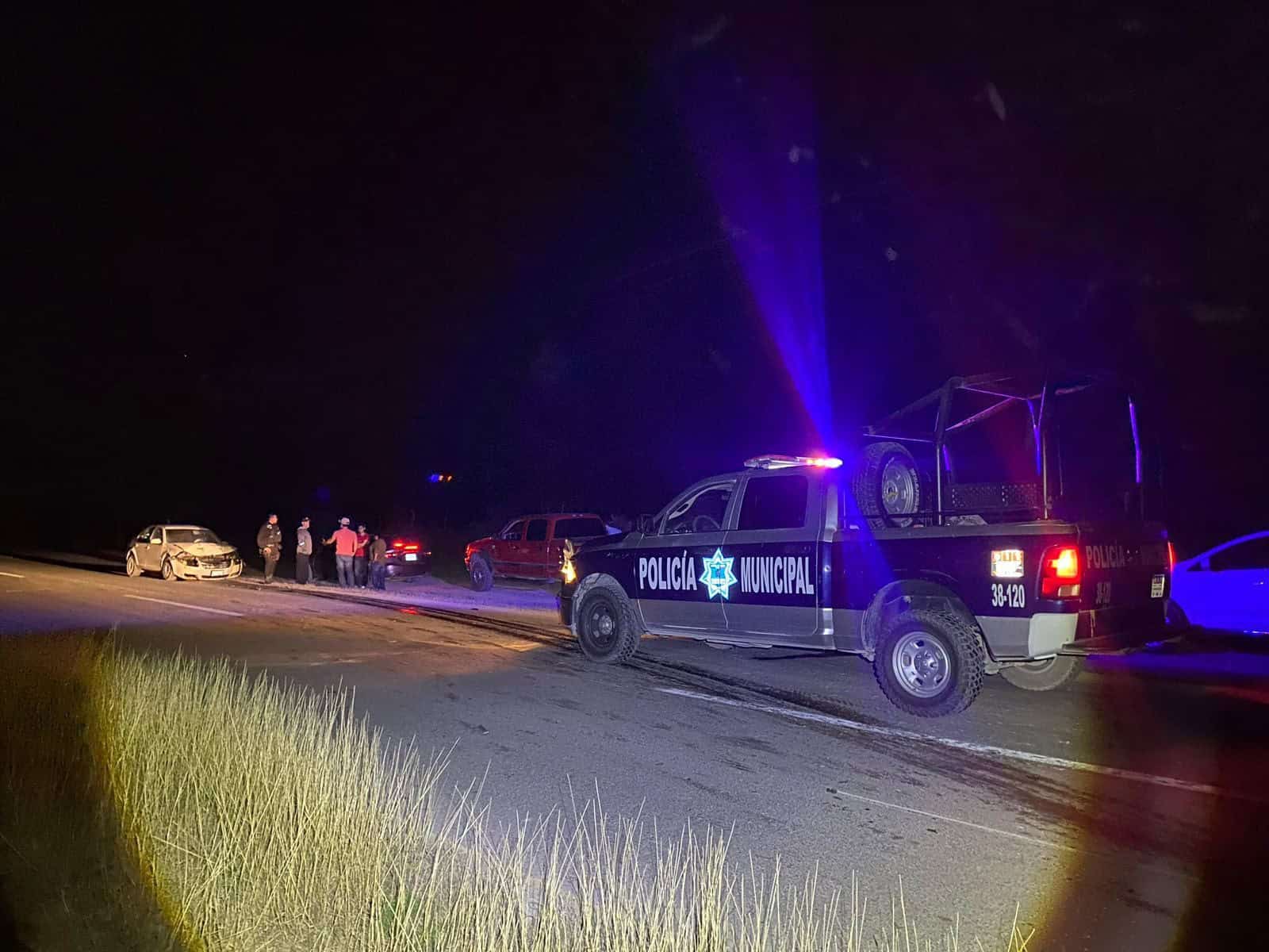 Pierden el control y chocan contra palmera en la carretera Zaragoza-Morelos