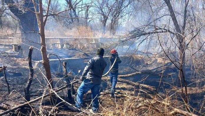 Se incendia la Nogalera de Castaños