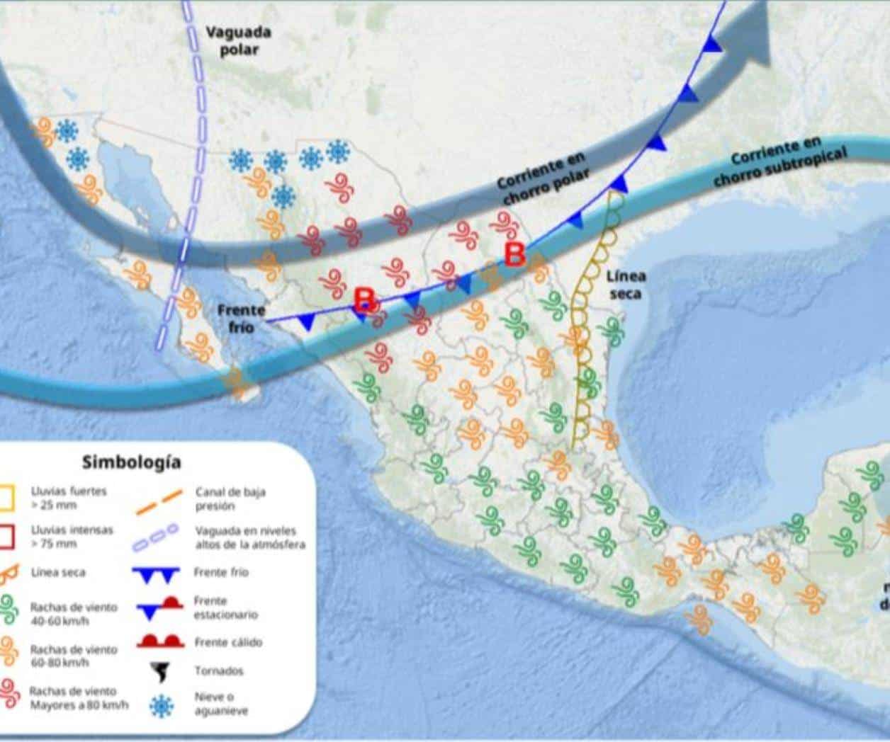 Llegada de nuevo sistema frontal a Coahuila generará fuertes rachas de viento
