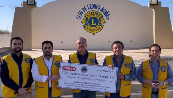 Club de Leones de Acuña recibe apoyo de Merco para continuar con sus proyectos sociales