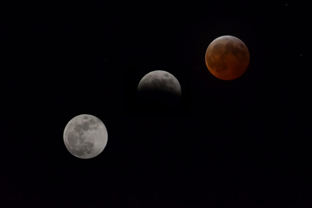 ASÍ FUE el Eclipse Total de Luna Tiñe el Cielo de Rojo