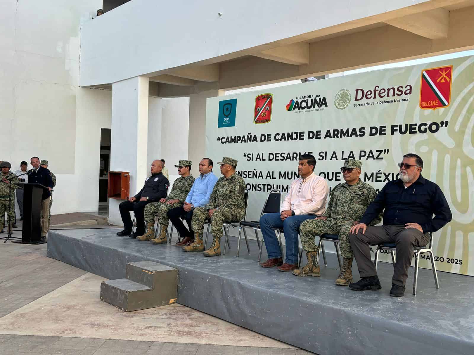 Promueven canje de armas en Acuña