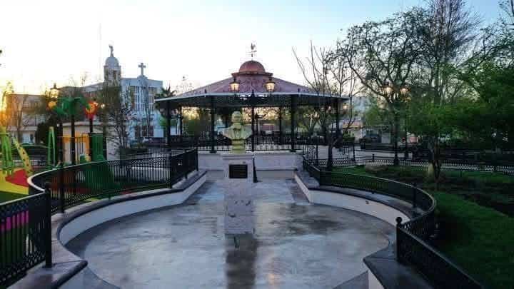 Remodelación de la Plaza Benjamín Canales está por finalizar en Ciudad Acuña