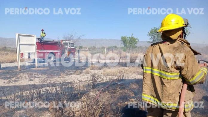 Sofocan incendio de maleza en la 57