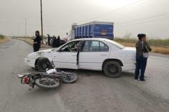 Motociclista termina herido en accidente