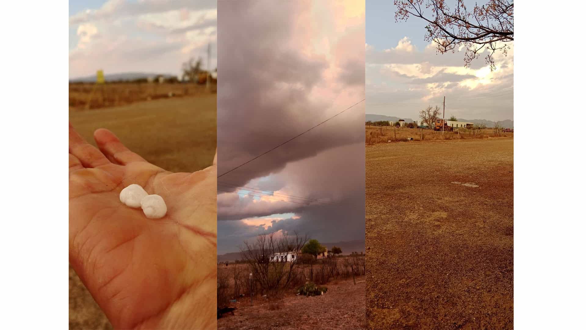 Granizada atípica en serranía de Múzquiz
