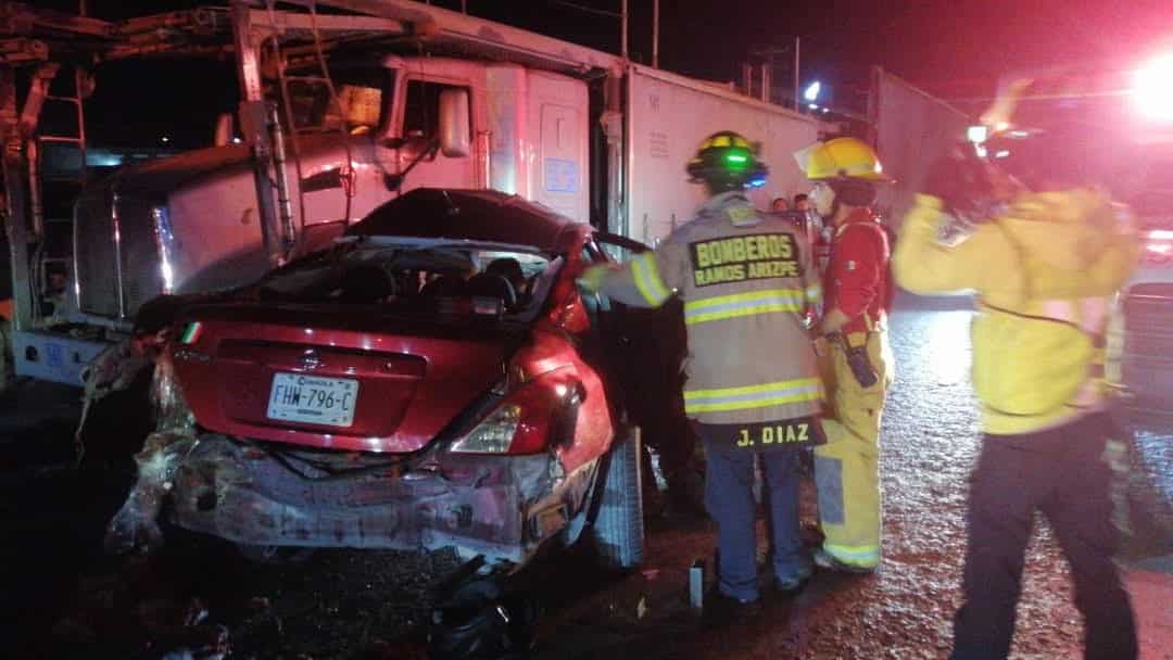 Mueren tres en la Saltillo – Monclova; Entre ellos una bebé