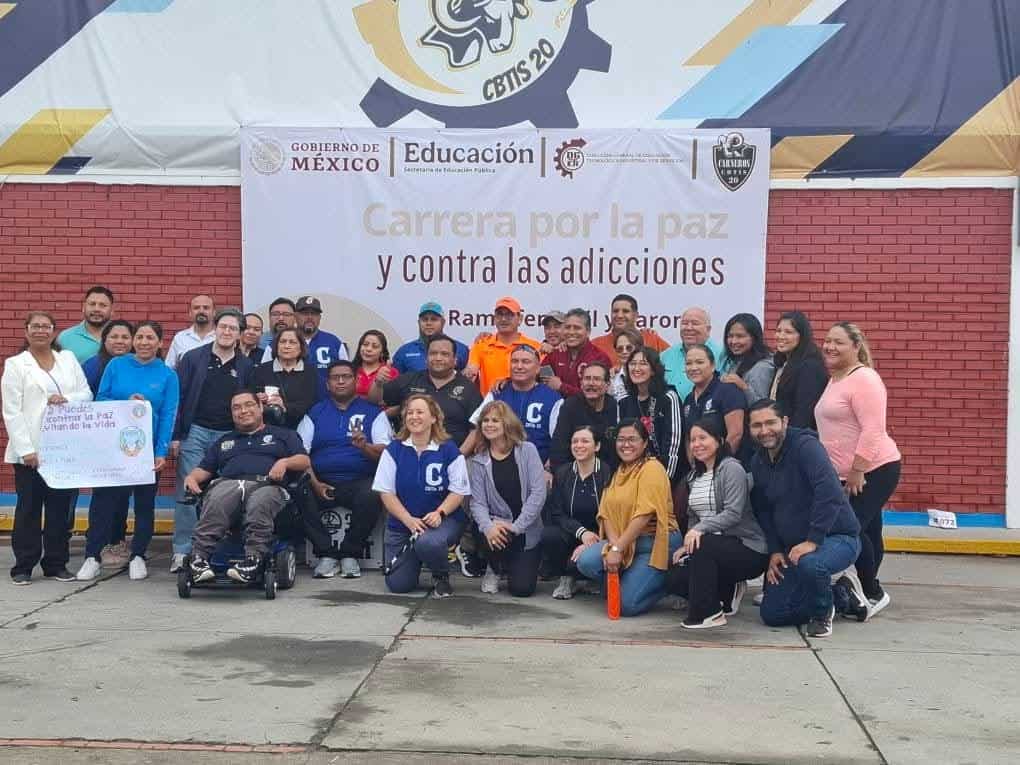 El CBTIS 20 realizó con éxito la carrera y caminata por la paz y contra las adicciones.