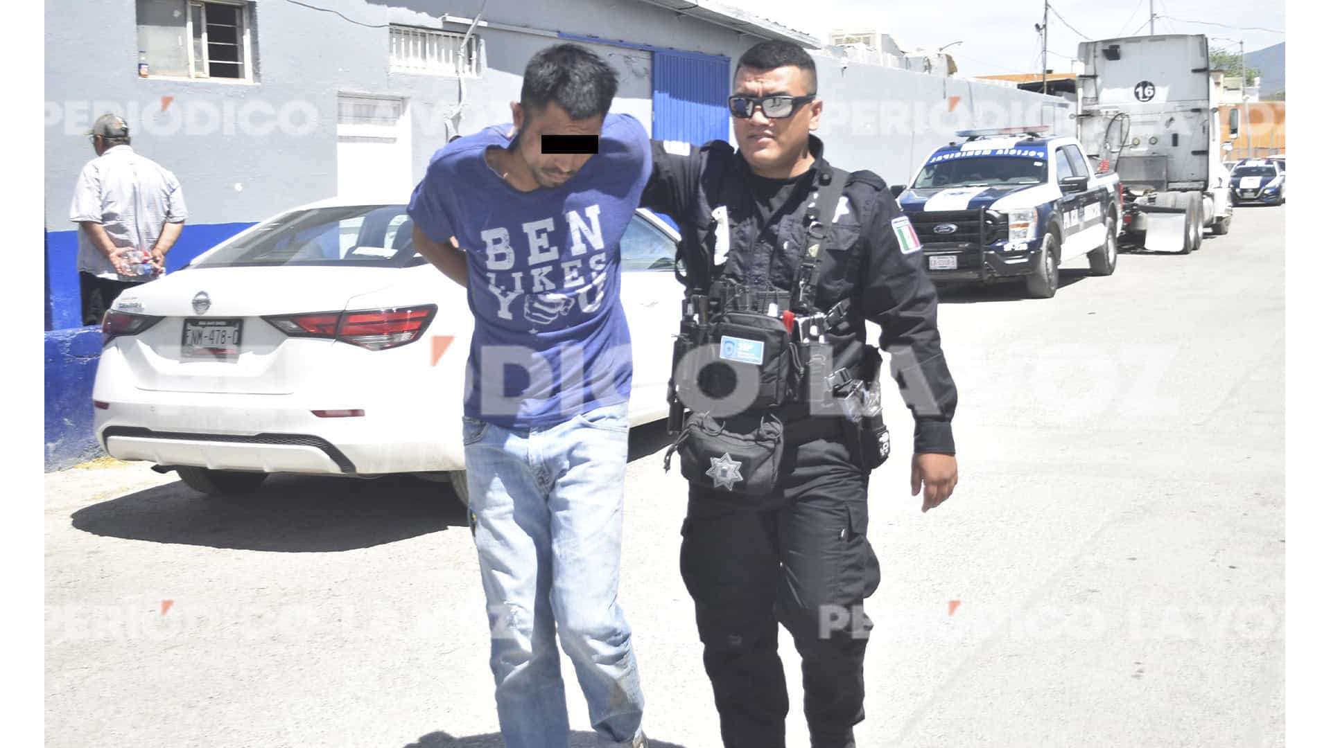 Oficiales de la Policía Municipal pusieron a Edgar a disposición del Ministerio Público.