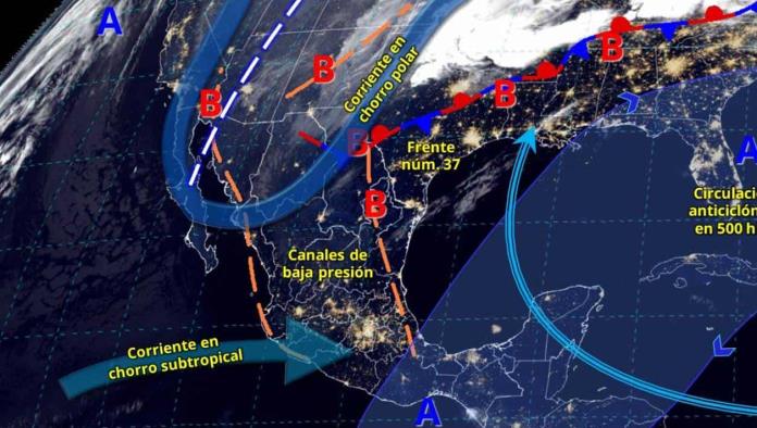 Llega el frente frío 37; Dejará lluvias y temperaturas frescas