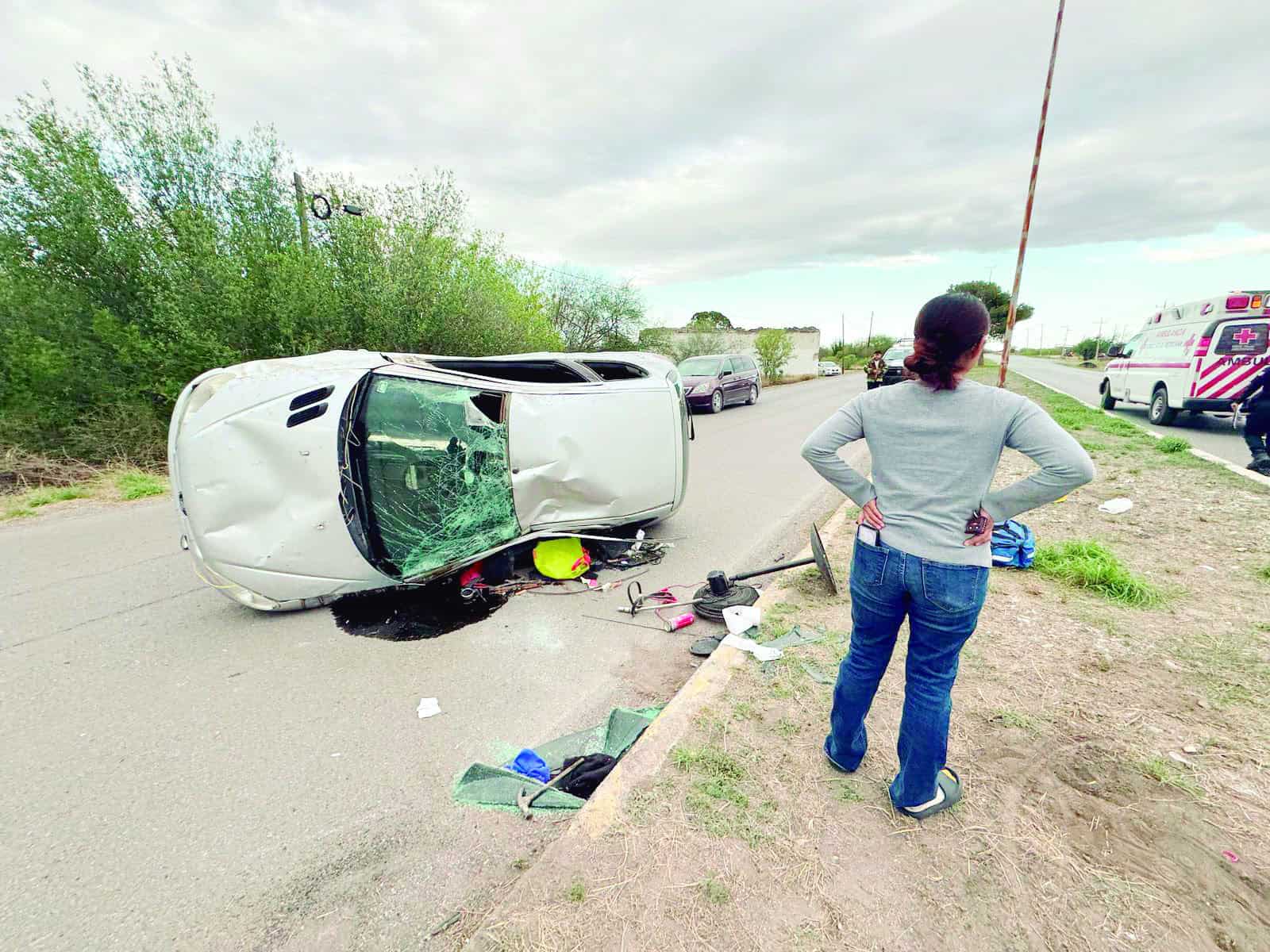 Volcadura; un herido