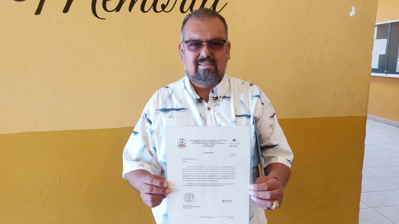 Raúl Navarro Anguiano Director Nacional de la Asociación ONU Sur ProDefensa de los Derechos Humanos.