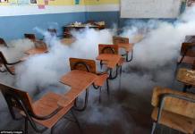 Fumigan escuelas