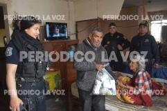 Lleva Policías de SSP despensas a familias