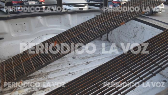 Frustra Policía robo de rejillas pluviales