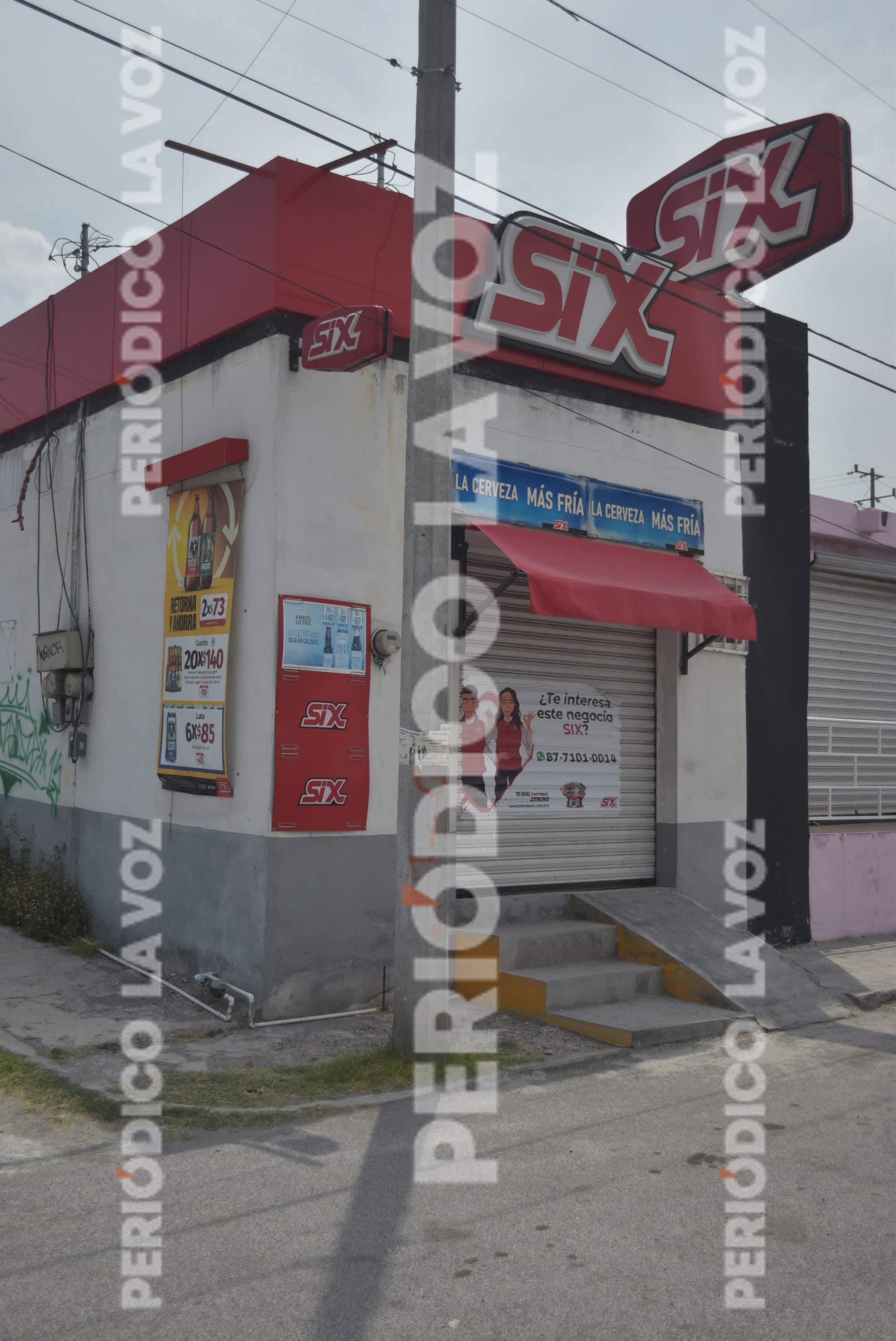 El expendio de cerveza denominado “SIX” fue blanco de la delincuencia.