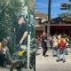 Protestan frente a casa de hombre que expulsó a trabajador de una banqueta