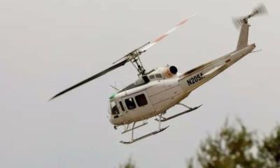 Helicóptero realiza aterrizaje forzoso en zona de incendio forestal en Arteaga