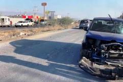 Resulta lesionada mujer en choque