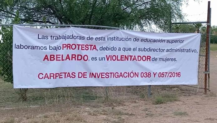 Investiga Fiscalía mantas colocadas en el ITSM