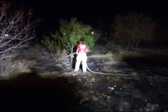Atiende Bomberos incendio de zacatal en Manantial