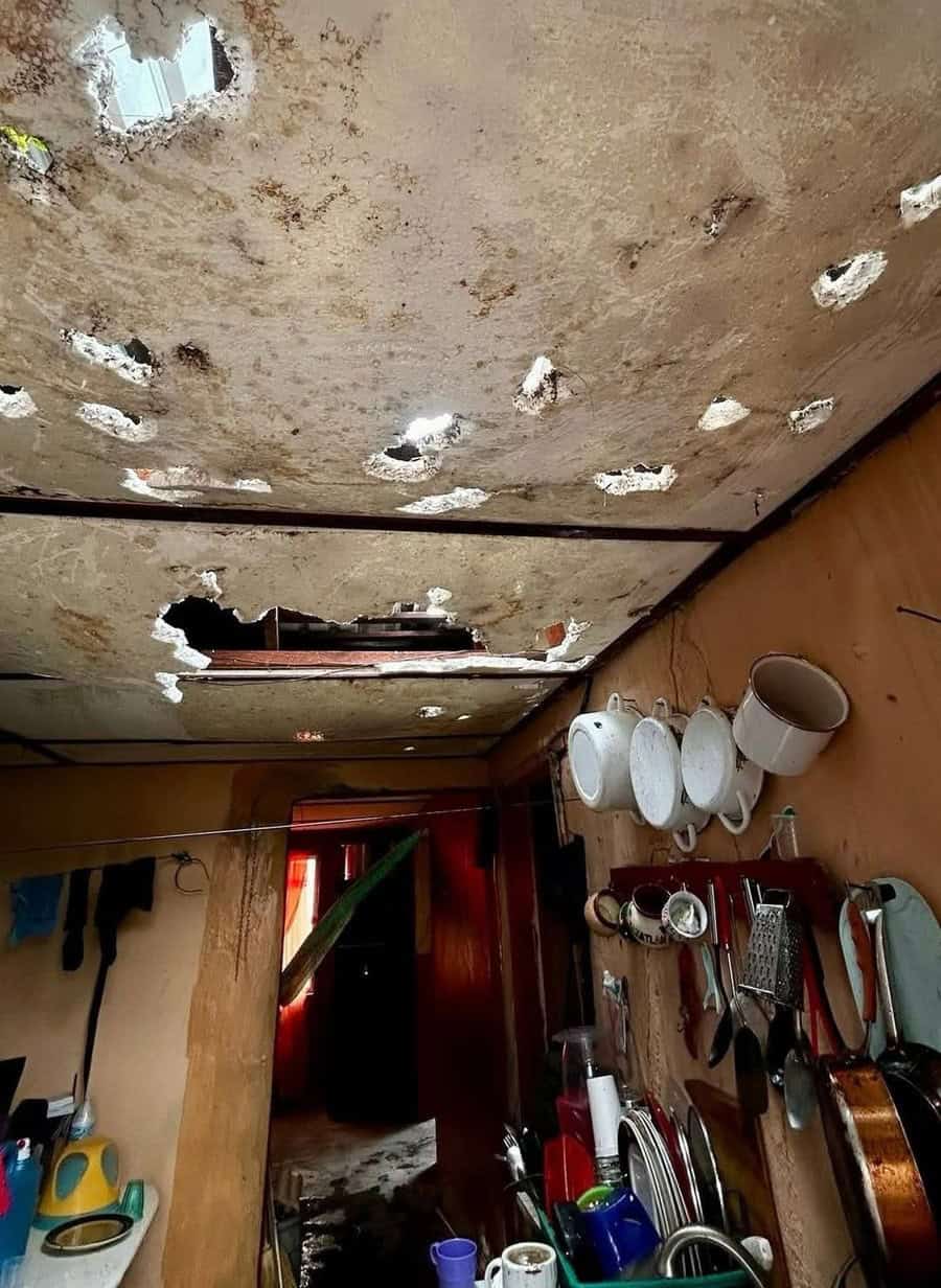 En estas condiciones terminaron los techos de algunos inmuebles.