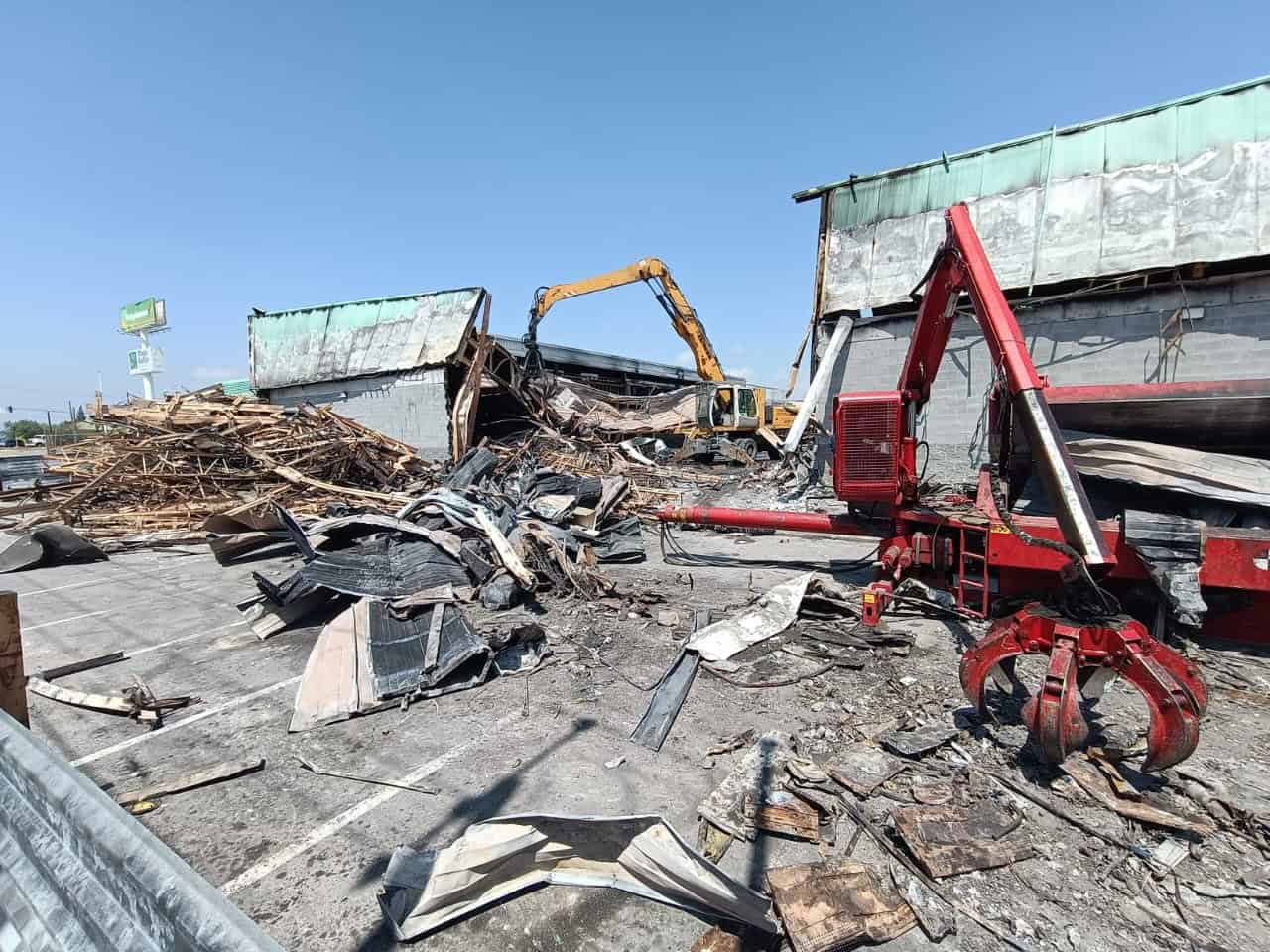 Los trabajos de demolición tardaran 8 semanas en completarse.