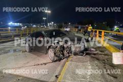 Brutal choque en puente Cal y Canto