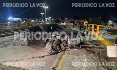 Brutal choque en puente Cal y Canto