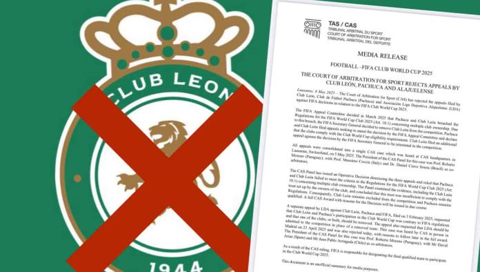 FIFA batea al León; Se quedan fuera del Mundial de Clubes