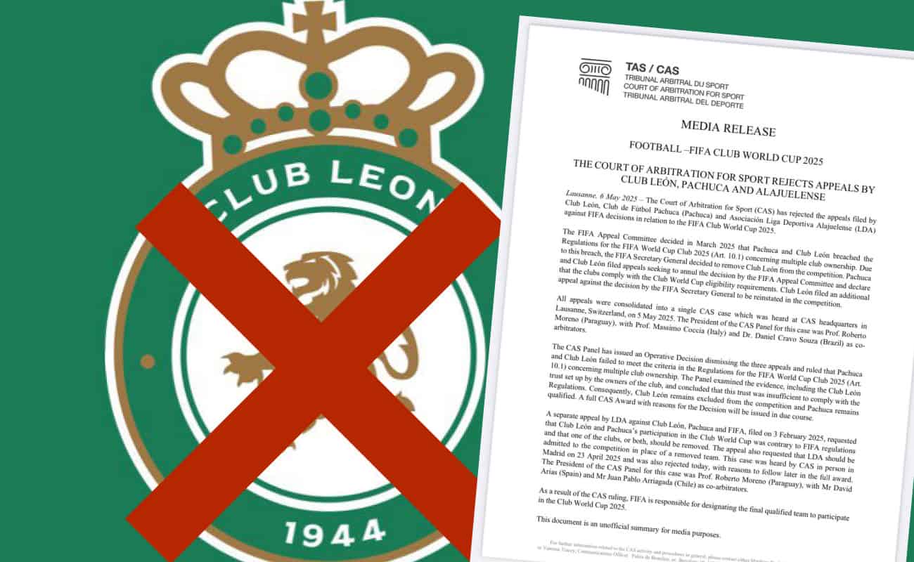 FIFA batea al León; Se quedan fuera del Mundial de Clubes