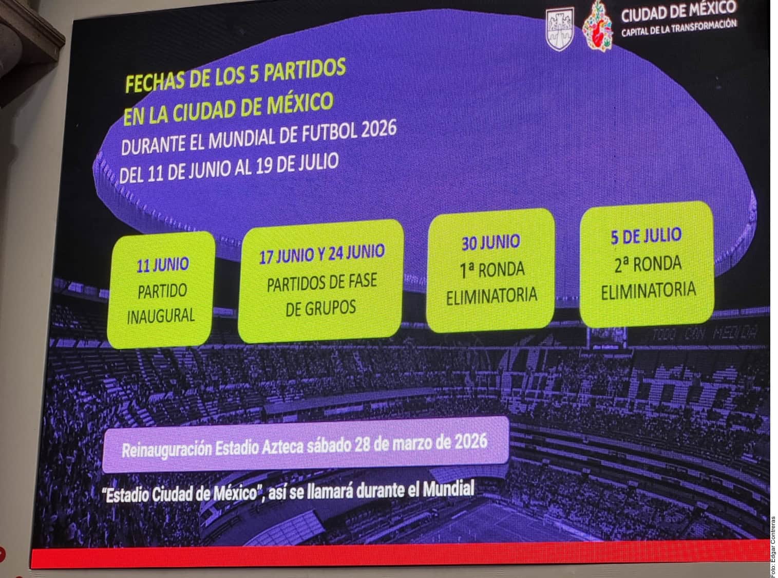 Reinauguran el Estadio Azteca el 28 de marzo de 2026 