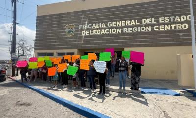 Protesta en Fiscalía familia de Eduardo