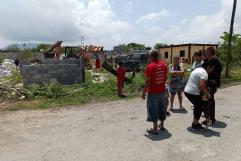 Desalojan a familias en "la Occi"