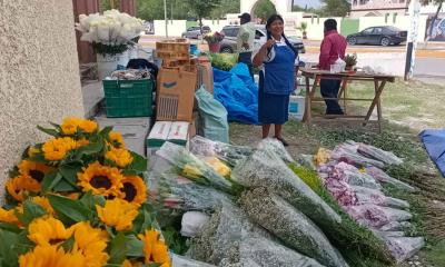 Llegan floristas por el día de las madres