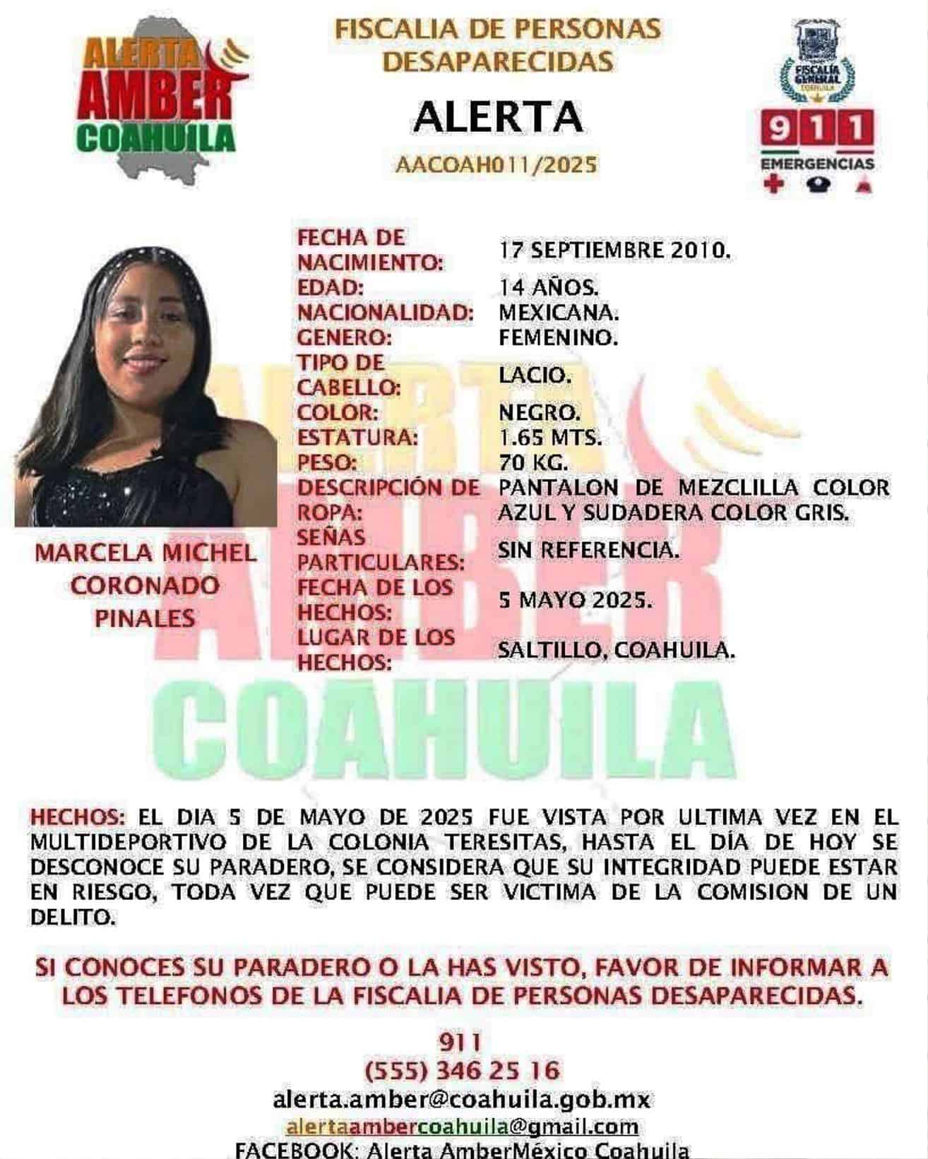 Localizan sana y salva a Marcela Localizan sana y salva a Marcela